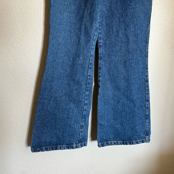 Vintage Western Rough Rider Double Metallic Buckled Bootcut jeans sz 28 - Picture 5 of 6